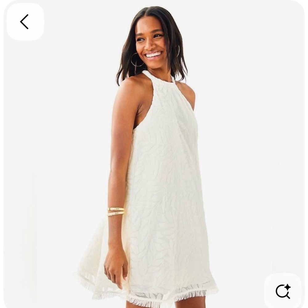 Women’s Lilly Pulitzer Quinn Dress in Leafy Fern Velvet Burnout Size Small NWT